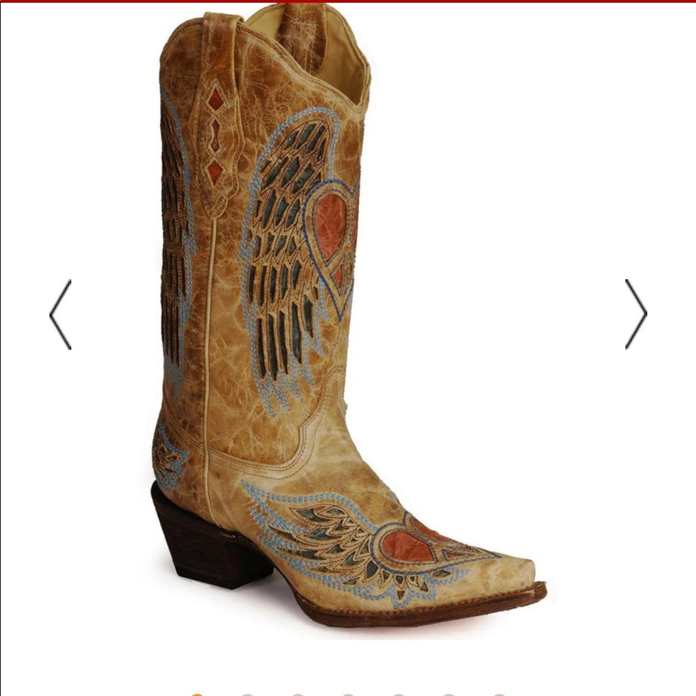Corral Antique Wing and Heart Western Boots